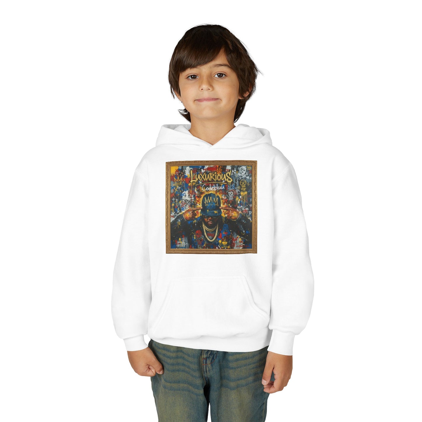 "LUXURIOUS" HOODIE — OFFICIAL MERCH (youth)