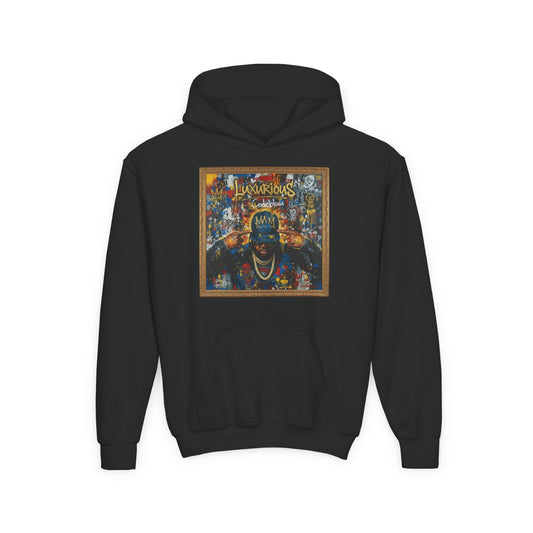 "LUXURIOUS" HOODIE — OFFICIAL MERCH (youth)